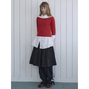 Natural pleated skirt_black