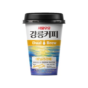  서울우유 강릉커피 듀얼브루 바닐라라떼 컵커피 250ml x 20개