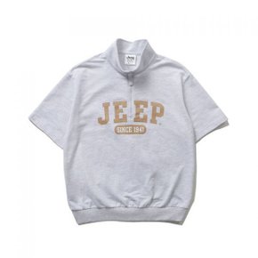 지프 JEEP Gorpcore Big-logo Half S리 LEEves Sweats JO5TSU150MW 396533
