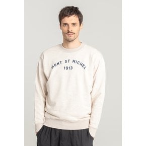 TISNO - PRINTED SWEATSHIRT_OATMEAL_LRTA0TS98U (남여공용)