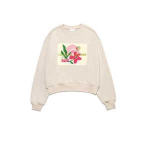 [기모 옵션] Flower Land Sweat Shirts [GREIGE]