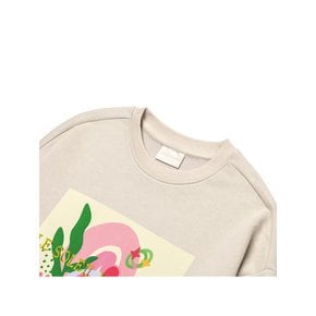 [기모 옵션] Flower Land Sweat Shirts [GREIGE]