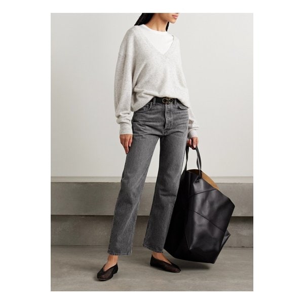 90s 핀치 웨이스트 크롭 하이라이즈 스트레이트 진 블랙 1647597357224974