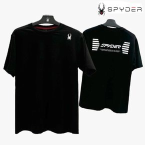 24SS 매장판 남성용 맨즈 백 로고 반팔 티셔츠 SPJMCNRS310M-BLK