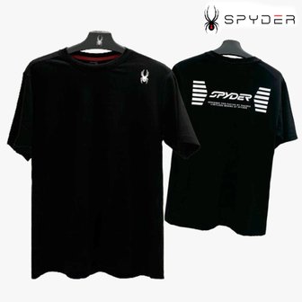 스파이더 24SS 매장판 남성용 맨즈 백 로고 반팔 티셔츠 SPJMCNRS310M-BLK