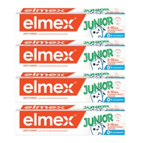 elmex 주니어 치약 6~12세 75ml 4개