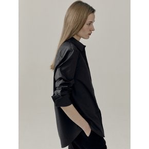 Mari Wide Cuffs Shirt Black