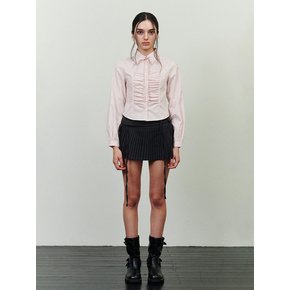 ELIN SHIRRING SHIRT pink