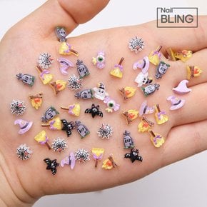 할로윈 미니 유광 네일파츠 모자유령