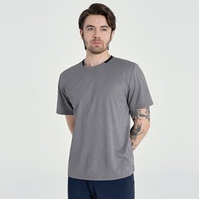 남성 여름 배색 라운드 티셔츠 MVT3208