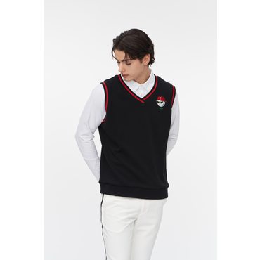 고엑스오 스웨그볼 브이넥 스트레치 베스트 블랙(남성용)
