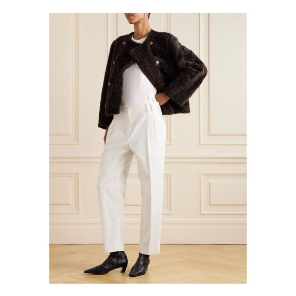 브루넬로쿠치넬리 플리츠 코튼 블렌드 트윌 테이퍼드 팬츠 46376663162854295