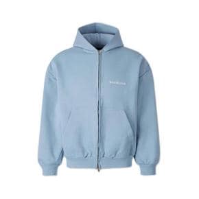 26 FW 발렌시아가 지퍼업 로고 프린트 자켓 블루 803264TTVJ2TTVJ2BALBACKDRYMOLLETON