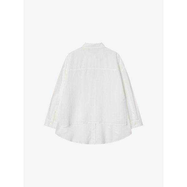 RAMIE CROSS SILHOUETTE SHIRT - WHITE