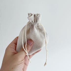 린넨 복조리 마 스트링 더스트백 조리개 10x14cm 우치 삼베 주머니 속 포장 파 이너백
