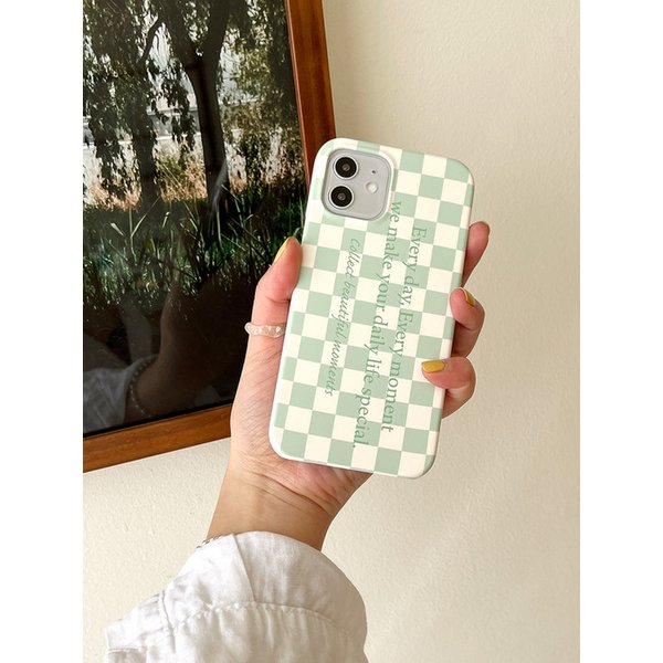체커보드 레터링 디자인 [하드 폰케이스]