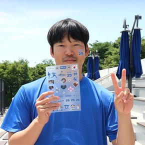 백정현 선수 스포츠 야구 타투 스티커 응원용품 페이스 페인팅 건식 판박이