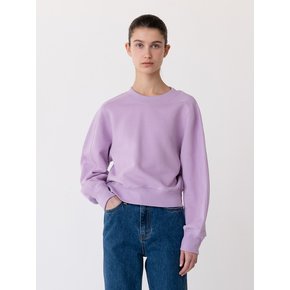 Volume sleeve cropped sweatshirt (lavender)