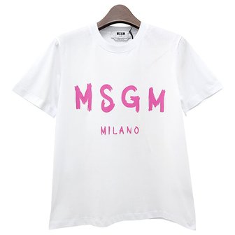 MSGM 논현 더팩토리 24SS MSGM 브러쉬 로고 프린트 반팔 티셔츠  옵틱