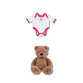 블루라벨 젤리캣인형옷 Vivid jelly onesie hot pink