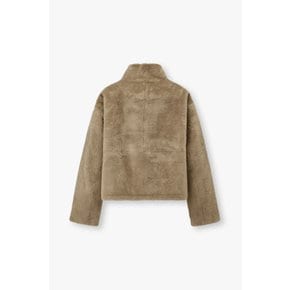 [부산점] 보브)) 하이넥 신세틱 퍼 크롭 집업 자켓 (7125475506)