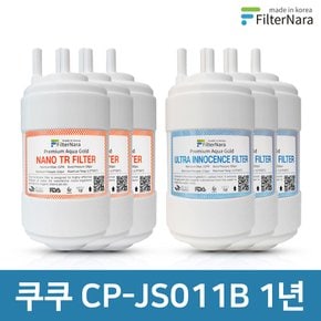 쿠쿠 CP-JS011B 고품질 정수기 필터 호환 1년 세트