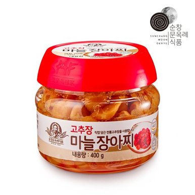 순창문옥례식품 고추장 마늘 장아찌 400g PET