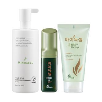 마이녹셀 비건 스칼프 탈모 샴푸 [480ml] 1개 + 헤어 트리트먼트 [150ml] 1개 + 인텐시브앰플 [60ml] 1개