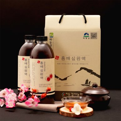 홍매실로 만든 매실원액,매실액,매실청 1000ml  x2병