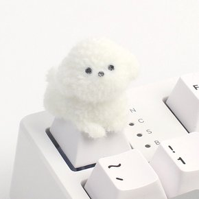 키캡 비숑 강아지 엎드려 캐릭터 포인트 커스텀 기계식 키보드 꾸미기 키캡놀이