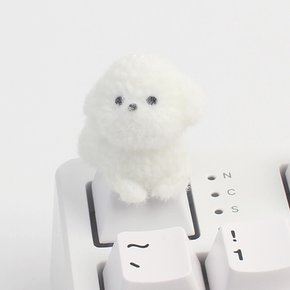 키캡 비숑 강아지 엎드려 캐릭터 포인트 커스텀 기계식 키보드 꾸미기 키캡놀이