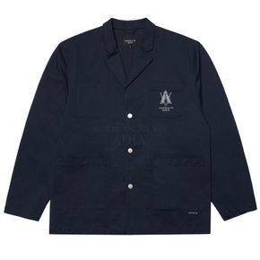 A LOGO CASUAL BLAZER JACKET NAVY - 캐주얼 블레이져 자켓