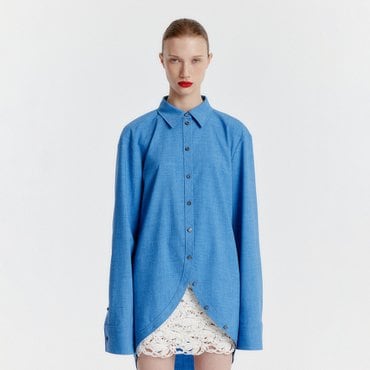 EENK YERINA Rounded Hemline Shirt - Blue