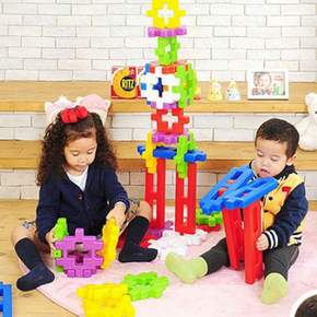 유아 블록 놀이방 두뇌발달 장난감 큰사각 블록 50p/블록 놀이방 두뇌발달