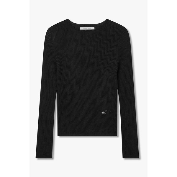 슬림 핏 리브드 니트 풀오버 7155450700199