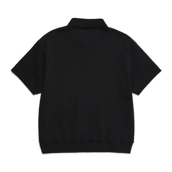 [여주점] N252MSW150 피타 카라 세미오버핏 반팔 스웻 티셔츠 CARBON BLACK