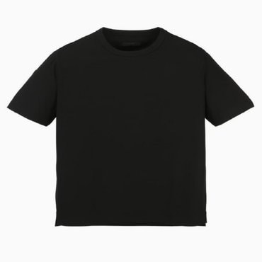 질스튜어트뉴욕 [24SS][GENTLE JERSEY] 블랙 반팔 레귤러핏 티셔츠 (JNTS4B002BK)
