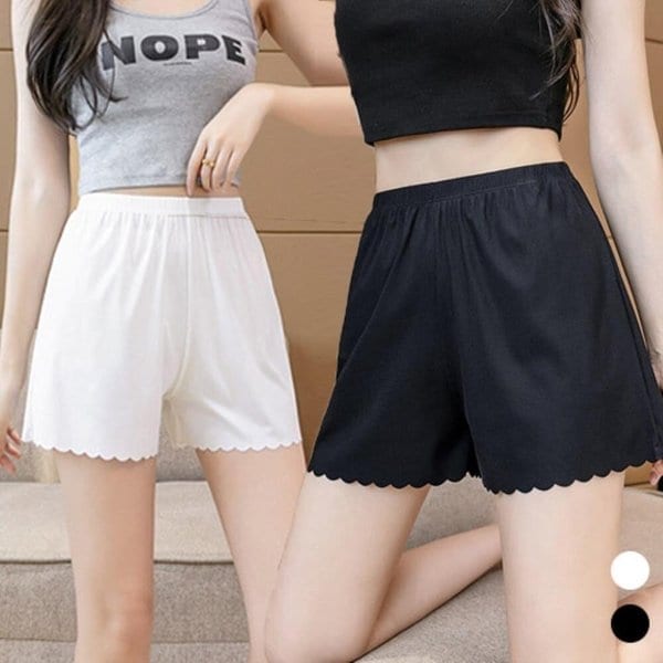 [1+1] [옷자락] 여자 데일리 블랙 화이트 쿨링 날라리 밴딩 속바지