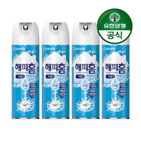 해피홈 모기약 수성 에어로솔 무향 350mL 4개