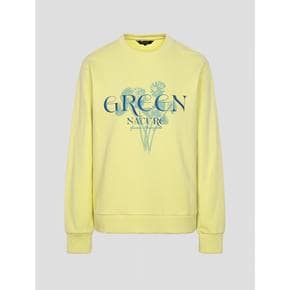 [Green BP] 보타닉 그래픽 프린트 스웨트 셔츠  옐로우 (BF3141N02E)