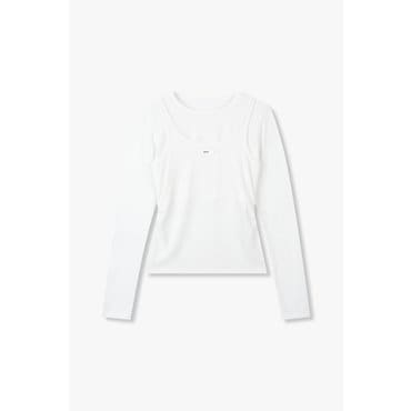 GCUT [지컷25S/S]로고 라벨 레이어드 저지 탑(7215240301)