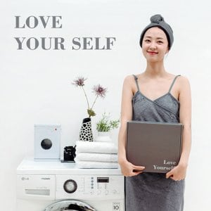 송월타월 [Love Yourself] 크로스가운 퀵드라이 선물세트(가운1+헤어터번1)