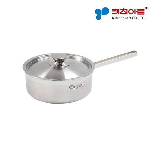퀸즈 통3중 스텐레스 인덕션가능 편수냄비 18cm