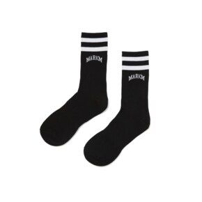 STRIPE LOGO SOCKS BLACK