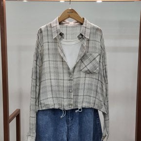 체크셔츠숏나시셋트MQ5WBL56_GN
