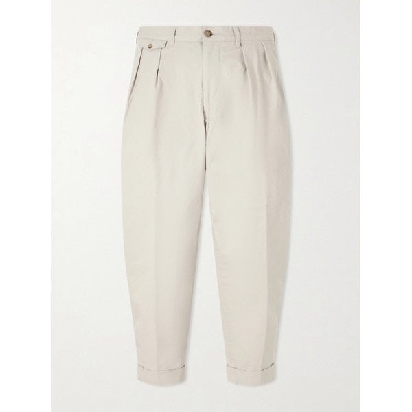 빔스 플리츠 테이퍼드 코튼 블렌드 트윌 팬츠 46376663162982641