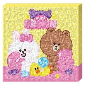DIY 보석십자수 캔버스 라인프렌즈 스위트 미니 프렌즈 25x25 BST3-410
