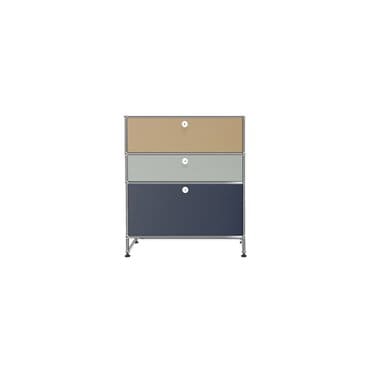 USM [USM 공식수입원]USM Haller Storage 1x4 (Beige, Light Grey, Steel Blue)