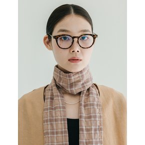 Pattern Cotton Pink Check Scarf