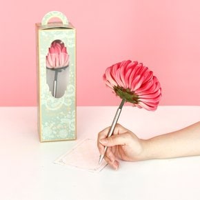 핑크 국화 플라워펜 - pink chrysanthemum flower pen